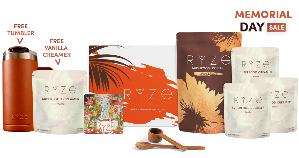 Ultimate RYZE Vanilla Latte Bundle (Vanilla Creamer + Coffee) - Daily Brew for Office Coffee